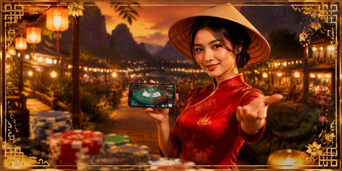 Khung cảnh chợ đêm Ninh Bình – người dùng trải nghiệm game trực tuyến trên điện thoại khi đi chơi tối